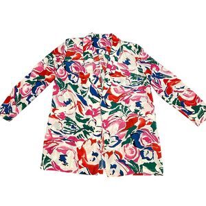 Gottex Women's Floral Button-Up Shirt Multicolor Size S